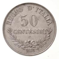 Olaszország 1863M BN 50c Ag "II. Viktor Emánuel" T:1- 
Italy 1863M BN 50 Centesimi Ag &qu...