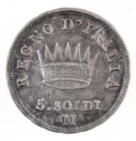 Olasz Államok / Napóleon Királysága 1813M 5s Ag "I. Napóleon" T:3 ü.,hajlott
Italian Stat...