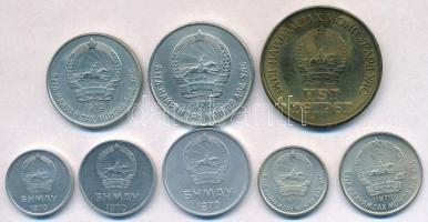 Mongólia 1970. 1m-50m (7xklf) forgalmi sor + 1971. 1T  Al-Br "Forradalom 50. évfordulója" ...