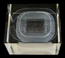 Allianz Aréna München üvegdísz, díszdobozban, 5,5x4,5x3,5 cm