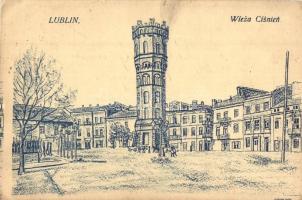 Lublin, Wieza Cisnien / water tower + K.u.K. Landsturminfanterieregiment Olmütz 13. 5. Feldkompagne (EK)