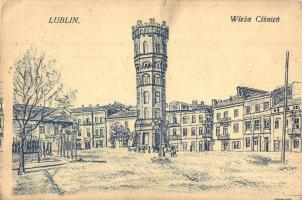 Lublin, Wieza Cisnien / water tower + K.u.K. Landsturminfanterieregiment Olmütz 13. 5. Feldkompagne ...