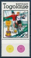 Labdarúgás felülnyomott ívszéli bélyeg, Football overprinted margin stamp