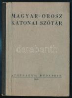 Magyar-orosz katonai szótár. Bp., 1942, Athenaeum, 60 p. Kiadói félvászon-kötés, jó állapotban.