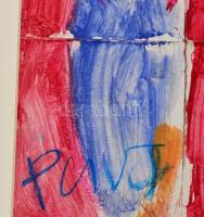 Cs. Németh Miklós (1934-2012): Női fej, akvarell, papír, jelzett, paszpartuban, 47×37 cm