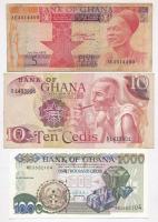 Ghána 1978-2010. 1C-2000C 7db különböző bankjegy T:I-,II,III
Ghana 1978-2010. 1 Cedi - 2000 Cedis 7...