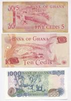 Ghána 1978-2010. 1C-2000C 7db különböző bankjegy T:I-,II,III
Ghana 1978-2010. 1 Cedi - 2000 Cedis 7...