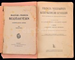Francia nyelvkönyvek, 3 db: 

Macher Ede: Francia olvasókönyv. A felsőbb leányiskolák V-VI. osztál...
