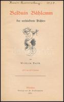 Busch, Wilhelm: Balduin Bählamm, der verhinderte Dichter. München, 1911, Bassermann. Vászonkötésben,...