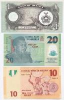Vegyes 6db-os nigériai és biafrai bankjegy tétel, különböző darabokkal T:I-III
6pcs of various Nige...