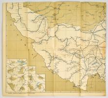 cca 1941 Magyarország vasúti térképe. Szerk. Lykauf Aladár. Bp., Magyar Földrajzi Intézet Rt., jó ál...