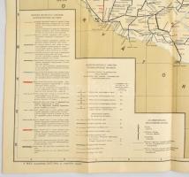 cca 1941 Magyarország vasúti térképe. Szerk. Lykauf Aladár. Bp., Magyar Földrajzi Intézet Rt., jó ál...