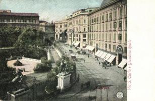 Naples, Napoli; Via S. Carlo e Giardino Reale / street, park