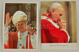 II. János Pál pápa látogatása Magyarországon kerámia plakett, 12x12 cm + 2 db képeslap