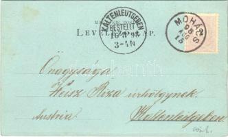 1898 Mohács, Király utca. Rosenthal Márk kiadása (vágott / cut)