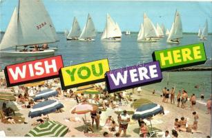 53 db MODERN tengerentúli képeslap, USA és Kanada / 53 modern town-view postcards from the US and Ca...