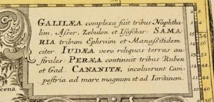 cca 1745 Seutter, Matthäus (1678-1757): Palaestina seu Terra a Mose et Iosua occupata et inter Iudae...