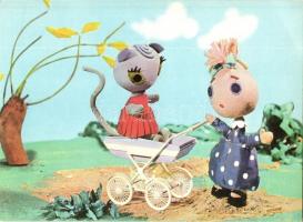 19 db MODERN báb és rajzfilm motívumlap / 19 modern puppet and cartoon films motive postcards