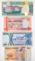 7db különböző bankjegy afrikai országokból, közte Gambia, Sierra Leone, Uganda T:I
7pcs of differen...