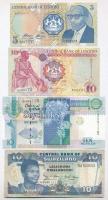 4db különböző külföldi bankjegy, közte Lesotho, Seychelle-szigetek, Szváziföld T:I,III 4pcs of different banknotes, including Lesotho, Seychelles, Swaziland C:UNC,F