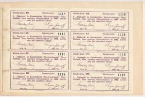 Nagykőrös 1906. "A Téglagyár és Kereskedelmi Részvénytársaság" néver szóló részvénye 100K-...