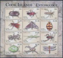 Insects, bugs sheet with 12 stamps, Rovarok, bogarak 12 bélyeget tartalmazó kisív