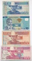 Namíbia 1996-2013. 10N$-100N$ 4db különböző bankjegy T:III Namibia 1996-2013. 10 Namibia Dollars - 100 Namibia Dollars 4pcs of different banknotes C:F