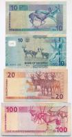 Namíbia 1996-2013. 10N$-100N$ 4db különböző bankjegy T:III
Namibia 1996-2013. 10 Namibia Dollars - ...