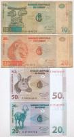 Kongó 1997-2007. 1c-100Fr 8db különböző bankjegy T:I-III Congo 1997-2007. 1 Centime - 100 Francs 8pcs of different banknotes C:UNC-F