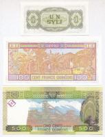 Guinea 1980-2010. 1S-1000Fr 5db különböző bankjegy T:I-III
Guinea 1980-2010. 1 Syli - 1000 Francs 5...