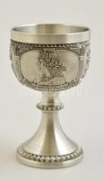 Nagy Mátyás király ón kupa, szép állapotban, m: 11,5 cm