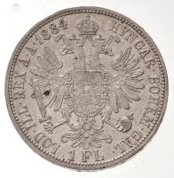 Ausztria 1884. 1Fl Ag "Ferenc József" T:1-
Austria 1884. 1 Florin Ag "Franz Joseph&q...
