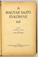 A Magyar Sajtó Évkönyve 1936. Szerk.: Sziklay János, Szász Menyhért. Bp., 1936, Hungária Lloyd Lapki...