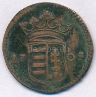 1705. X Poltura Cu "II. Rákóczi Ferenc" (7,78g) T:2,2- patina Hungary 1705. X Poltura Cu "Francis II Rákóczi" (7,78g) C:XF,VF patina  Huszár: 1535 Unger II.: 1133.a