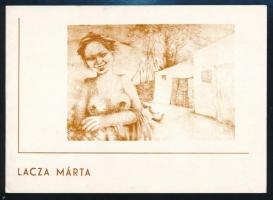 cca 1985 3 db meghívó Lacza Márta és Dékány Ágoston alkotóművészek kiállításaira, az egyik aláírt