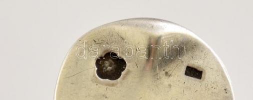 Ezüst(Ag) monogramos merőkanál, jelzett, horpadással, h: 23 cm, nettó: 118 g