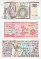 Burundi 1988-2007. 10Fr-100Fr 5db különböző bankjegy + Ruanda 2003. 100Fr T:I
Burundi 1988-2007. 10...