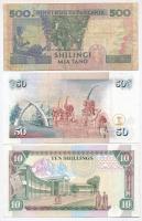 6db különböző bankjegy afrikai országokból, közte Etiópia, Kenya, Tanzánia T:I,III
6pcs of differen...