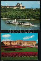 31 db MODERN osztrák és ázsiai városképes lap két kis leporelloval / 31 modern Austrian and Asian town-view postcards with 2 small sized leporellos