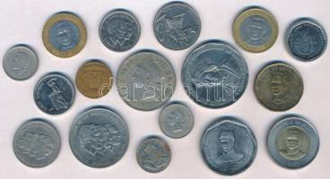Dominikai Köztársaság 1957-2008. 17db-os vegyes fémpénz tétel, különböző érmékkel T:2,2- Dominican Republic 1957-2008. 17pcs of different metal coins C:XF,VF