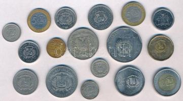 Dominikai Köztársaság 1957-2008. 17db-os vegyes fémpénz tétel, különböző érmékkel T:2,2-
Dominican ...