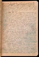 cca 1930-1940 Különféle régi füzetek, 8 db, kettőben földrajzi témájú jegyzetekkel, néhány szövegköz...