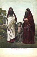 Femmes Arabes et enfant / Arabian folklore, women with child