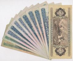 1962-1986. 11db-os forint bankjegy tétel, 10-20-50Ft-os címletek T:III