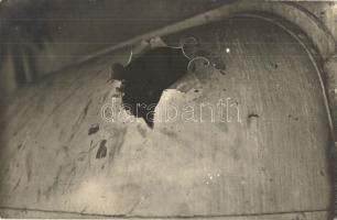 6 db RÉGI Osztrák-magyar sérült hadihajó, fotó képeslapok / 6 pre-1920 K.u.K. Kriegsmarine damaged warships. photo postcards