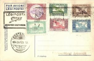 1924 Budapest-Esztergom, Első Magyar Filatelista Nap, Posta repülés / First Hungarian Philatelist Da...