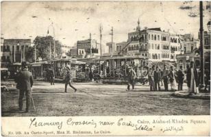 Cairo, Ataba-el-Khadra Square with trams (EK)
