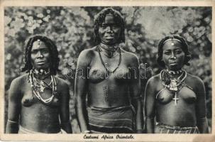 Costumi Africa Orientali / African folklore, nude women (EK)