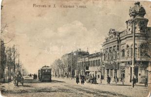 Rostov-on-Don, Sadovaya street, tram, shops (r)