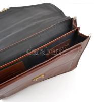 Bőr aktatáska, 36,5×40×4 cm